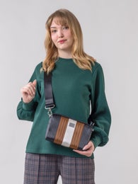 Globe Hope Kaste Raita laukku, Musta/ruskea/harmaa