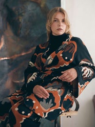 Kimonotakki kauniissa Seashell kuosissa