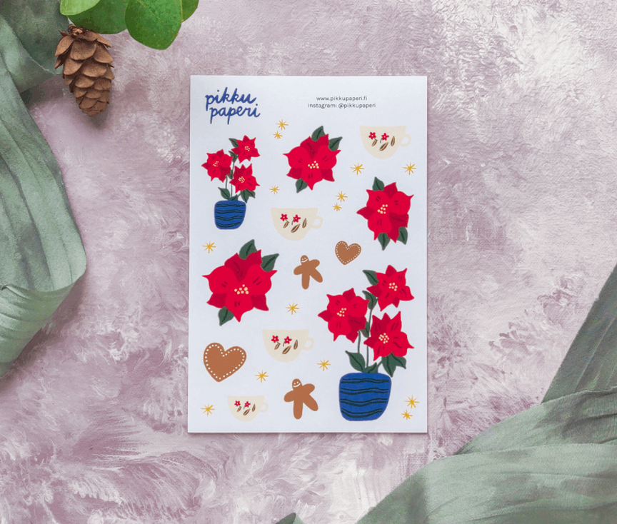 Pikku paperi Joulut&auml;hti tarra-arkki