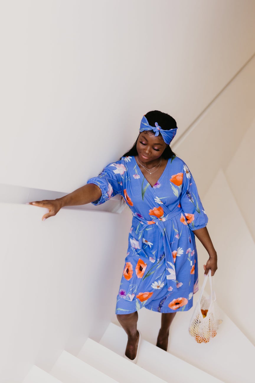 Viljava Solmu huivi, Sininen kukkaniitty